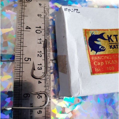 Mata Kail stainless Mrek KTM (kateem) No.12 isi (100pcs) / Mata Kail stainless terlaris