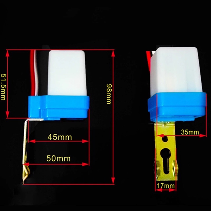 Sensor Photocell Cahaya 10A 220V 12V 24V Otomatis Siang Malam