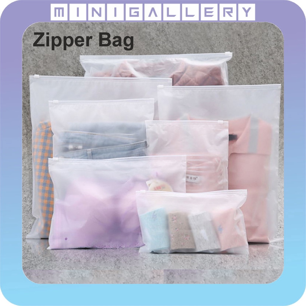 Zipper lock Transparan zipper storage bag / zipper travel pouch / travel pouch serbaguna 15