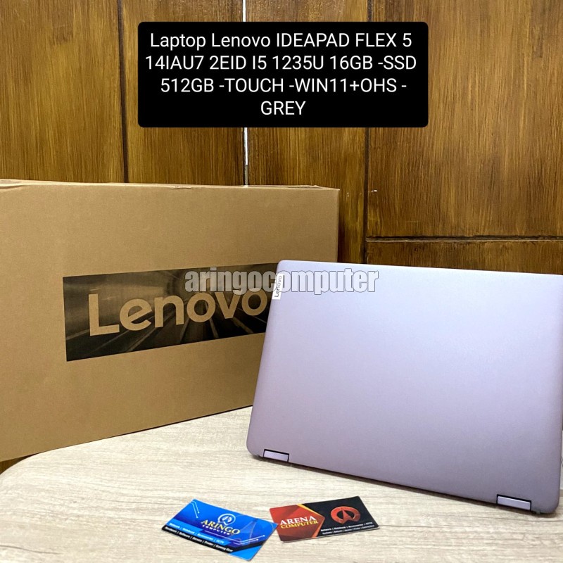 Laptop Lenovo IDEAPAD FLEX 5 14IAU7 2EID I5 1235U 16GB -SSD 512GB -TOUCH -WIN11+OHS -GREY