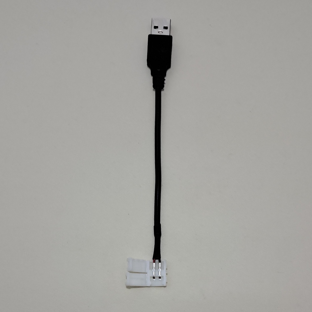 Kabel Jepit USB Konektor LED Strip Single Color 2 Pin