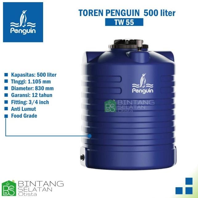 #@#@#@#@] TOREN PENGUIN TW 55 TANGKI / TOREN / TANDON AIR BLOW 500 liter