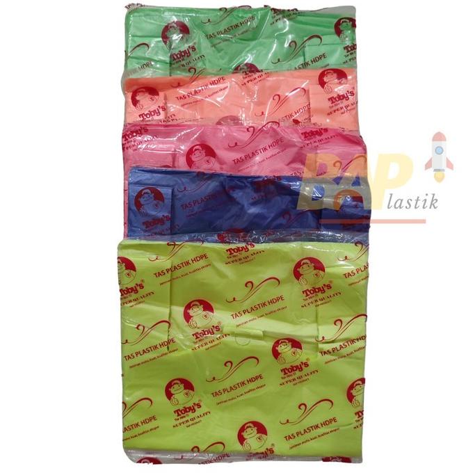 ___] Kresek Toby's Warna-Warni Stabilo - Kantong Plastik Kresek