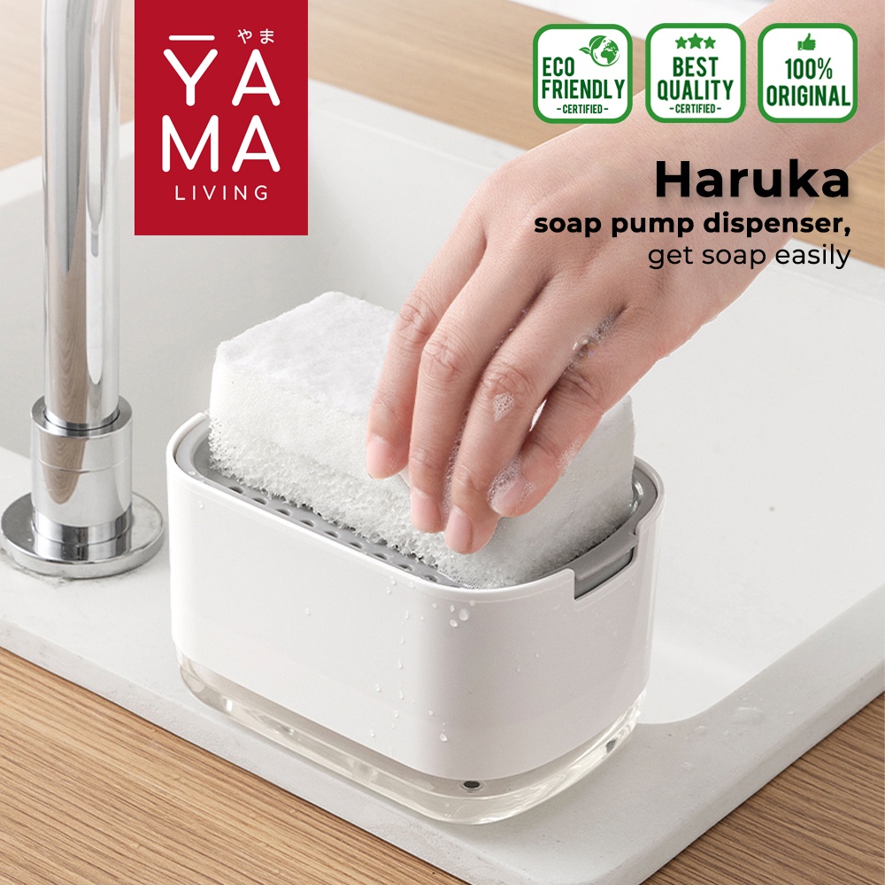 YAMA HARUKA Pump Soap Dispenser Tempat Sponge Sabun Cuci Piring