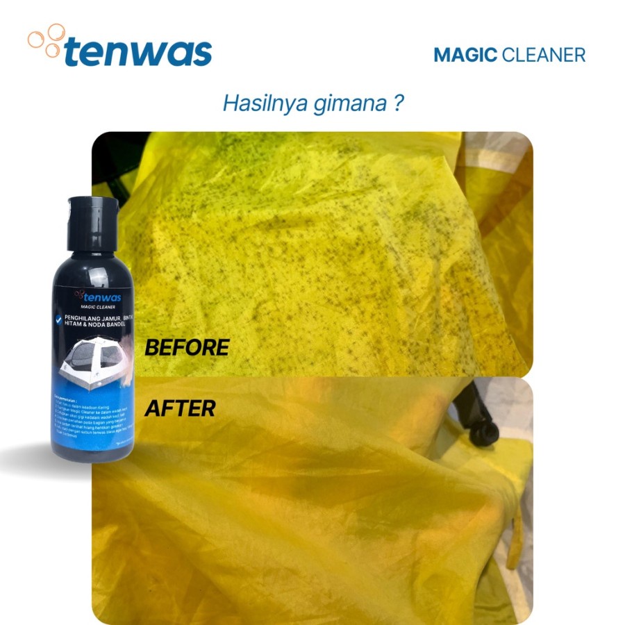 Penghilang Jamur Noda Bandel &amp; Bintik Hitam Tenwas Magic Cleaner Pembersih Tenda Gunung Jaket Outdoor Sleeping Bag