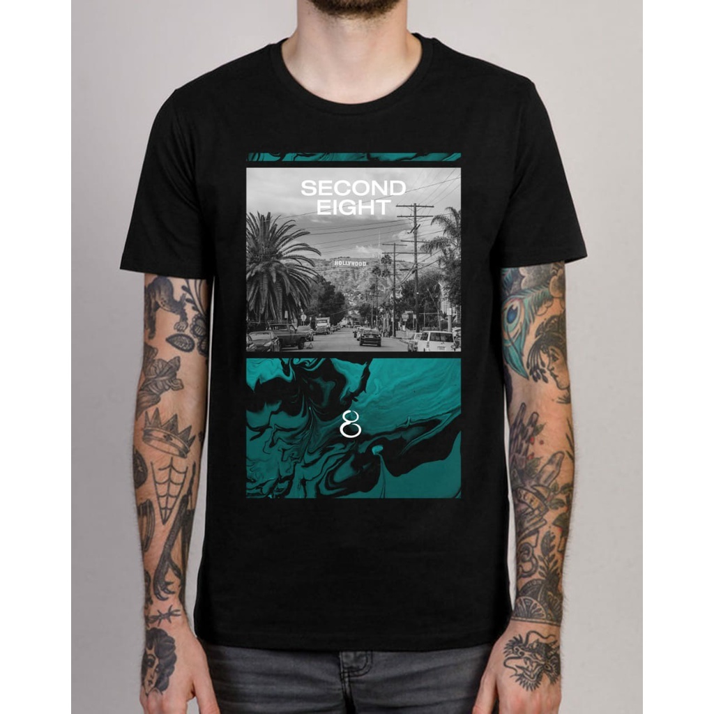 KAOS PRIA ORIGINAL SECOND EIGHT - BAJU DISTRO - KAOS DISTRO - BAJU PRIA -  KAOS SANTAI - BAJU LENGAN PENDEK - KAOS LENGAN PENDEK ARTIKEL 4