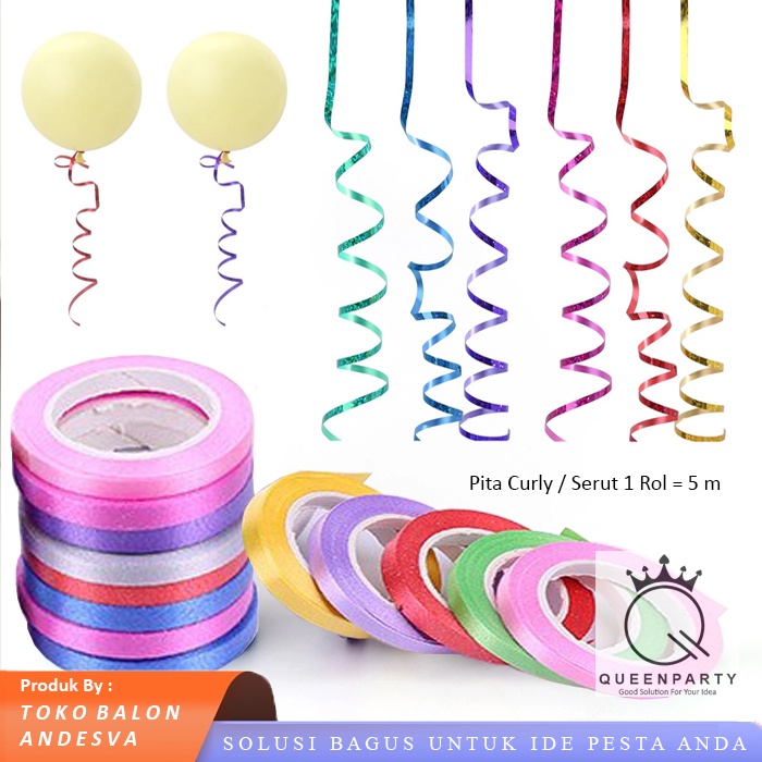 

Pita Balon / Curly Ribbon / Pita ribbon Balon Mini / pita rope serut / pita balon / pita hias