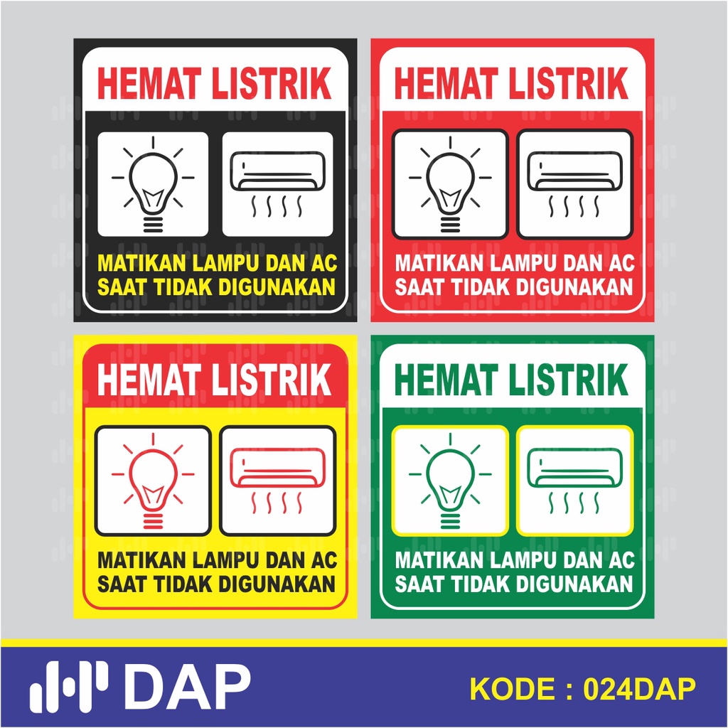 

024 STIKER HEMAT LISTRIK - VYNIL - TERBAIK