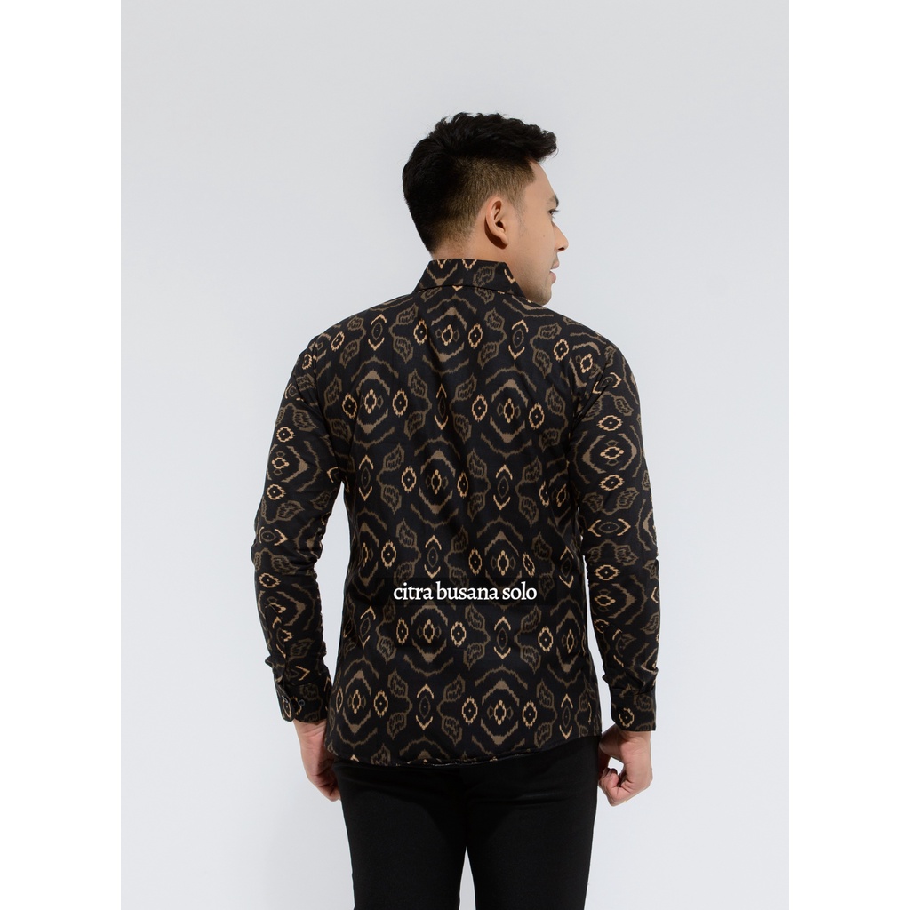 DANOKO SLIMFIT Kemeja Batik Pria Full Furing Bahan Katun Sragenan