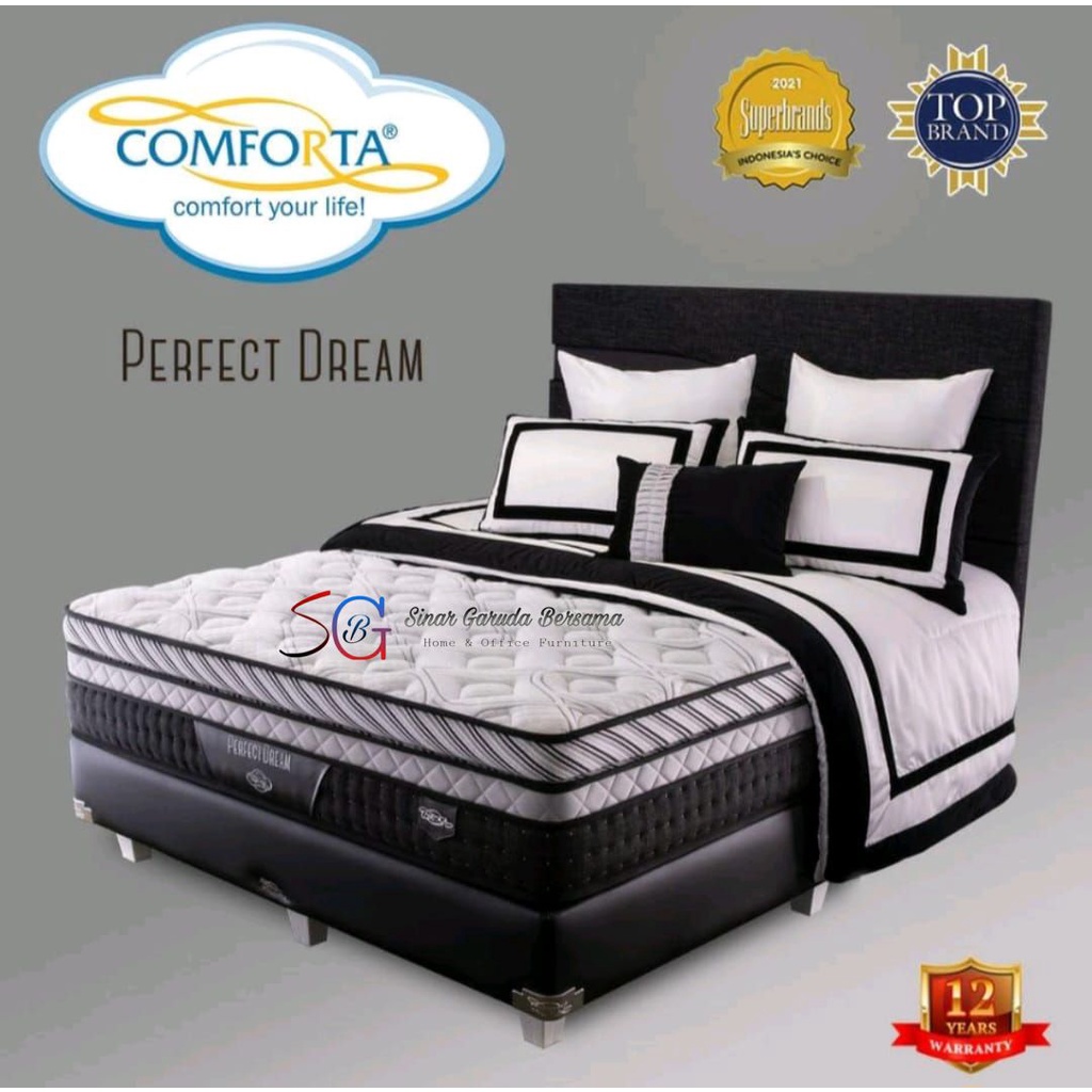 FULL SET COMFORTA PERFECT DREAM NEW / SPRING BED KASUR EMPUK COMFORTA PERFECT SERIES