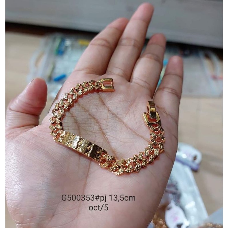 Gelang Rantai plat polos anak