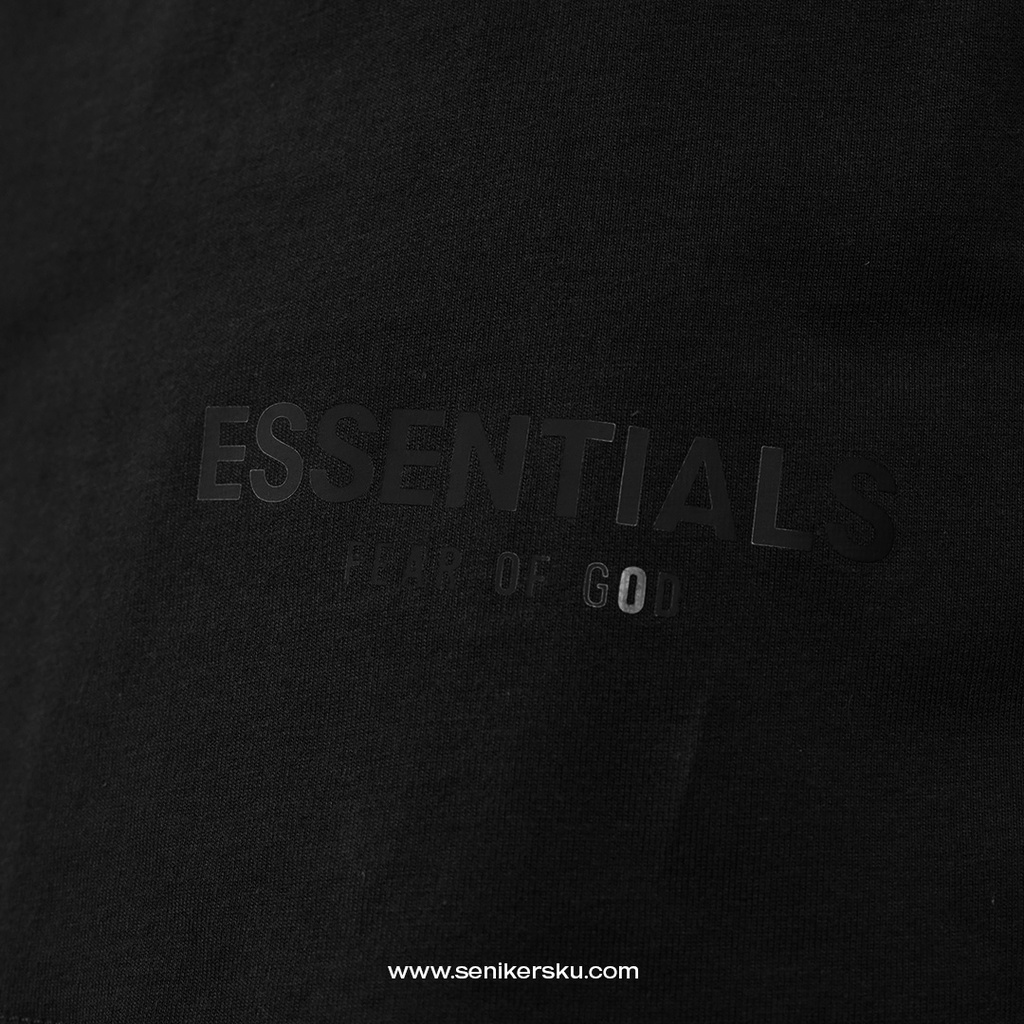 Essentials FOG 3M Boxy Logo Black Tee SS19