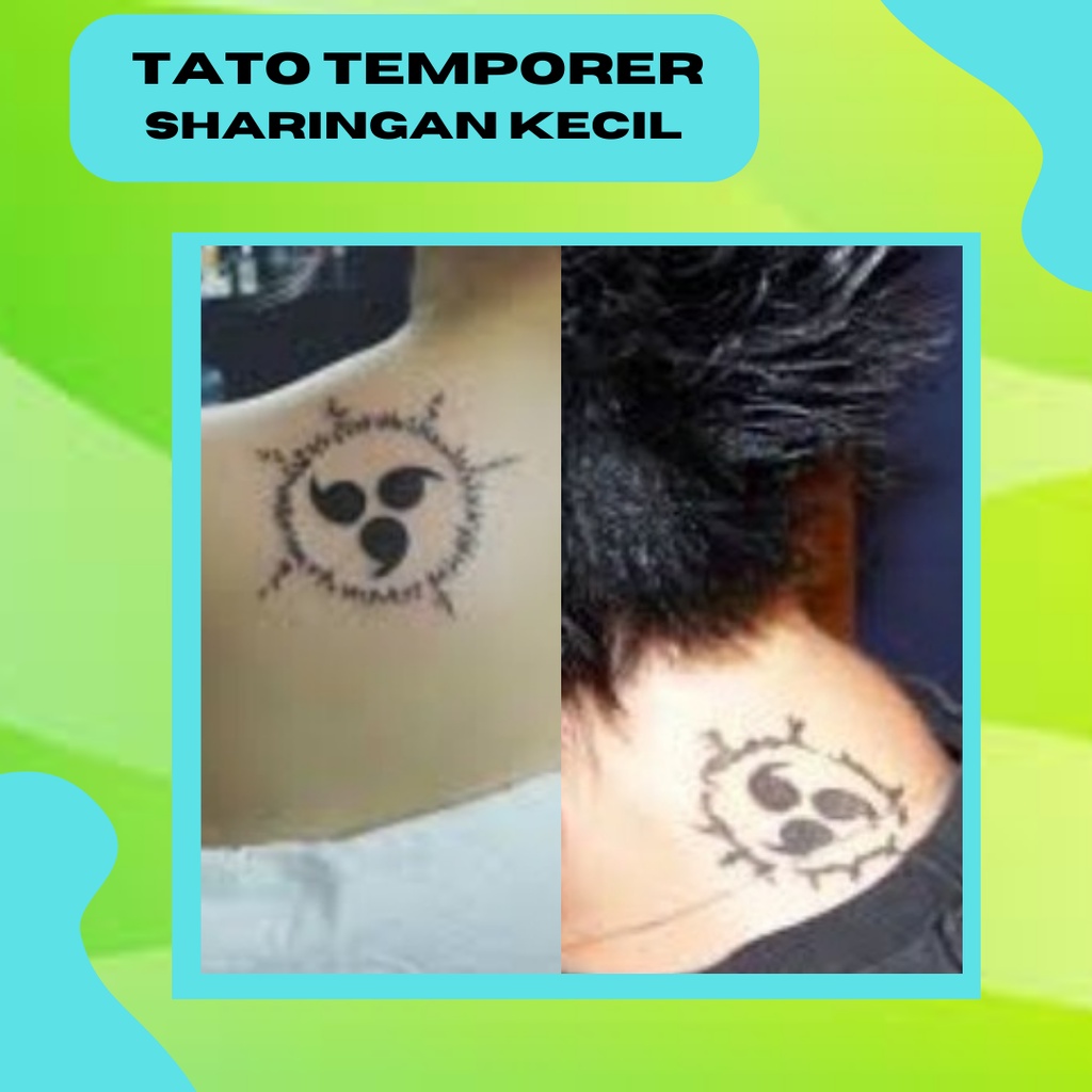 tato temporer tatto temporer tato palsu stiker tato sharinggan kecil