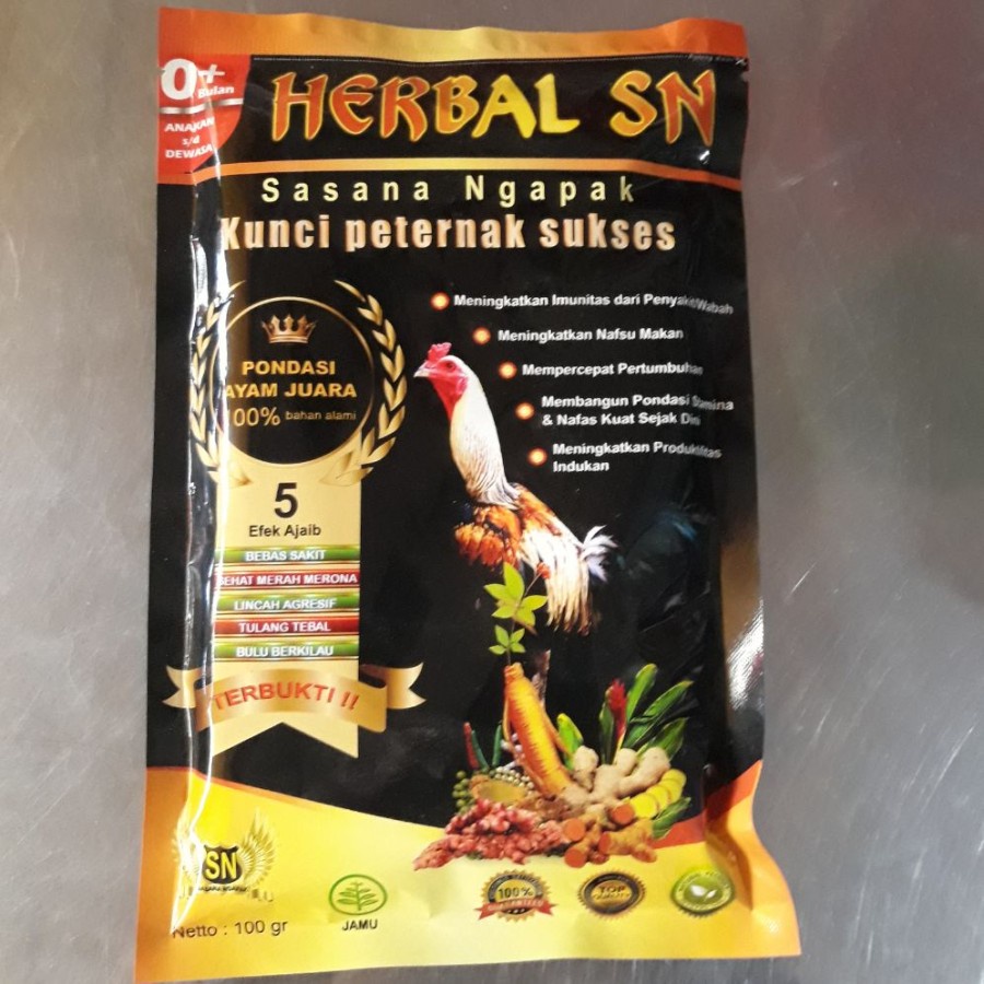 Herbal SN 100Gram Jamu Ayam Sasana Ngapak - Jamu obat ayam herbal sn