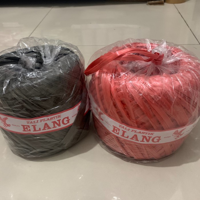 :0:0:0] TALI RAFIA 1KG HITAM WARNA / TALI RAFIA BESAR TELUR GELONDONGAN