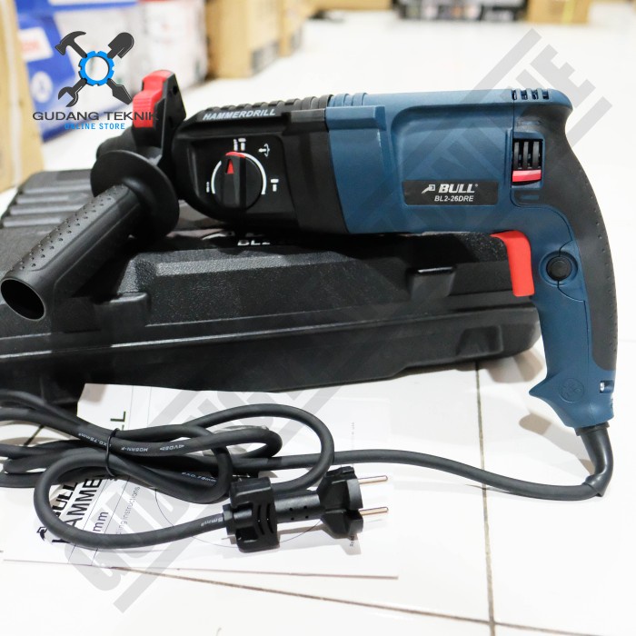 Electric Rotary Hammer Drill 26mm BL2-26DRE BULL / Mesin Bor Bobok Tembok Beton Listrik 800 Watt BL2 26DRE BULL