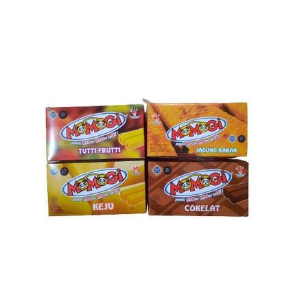 

MOMOGI Tutti Frutti / Jagung Bakar / Keju / Cokelat Isi 20 pcs per BOX