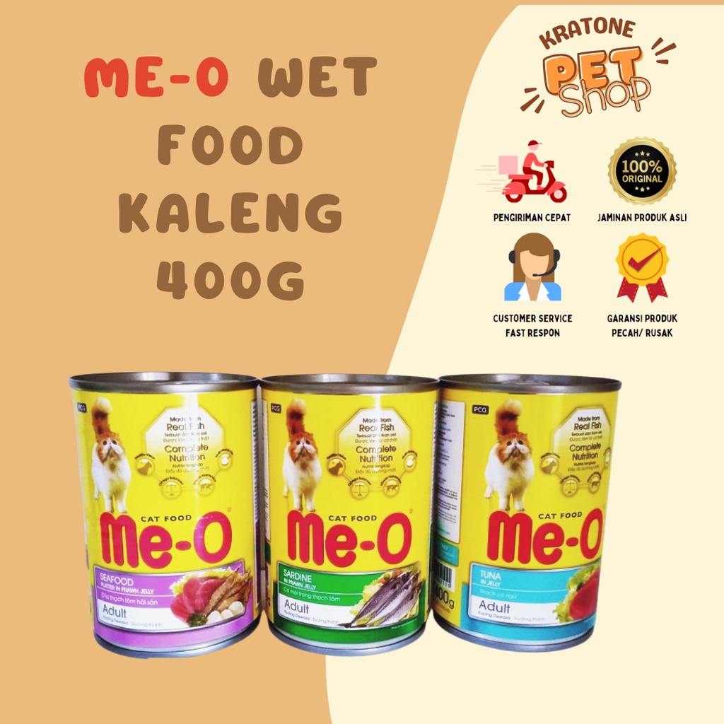Meo Wet Food Kaleng 400gr / Makanan Kucing Basah Meo