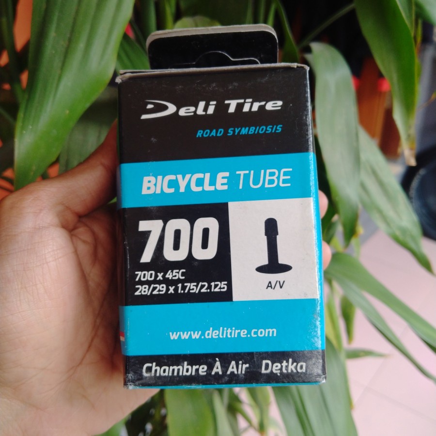 ban dalam delitire 700 x 45c AV ban sepeda balap gravel Deli