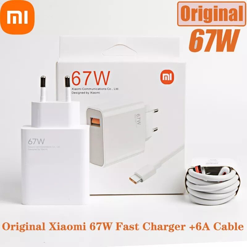 [ FREE POUCH ] Charger Xiaomi original fast charging Type C / Charger Xiaomi 33W, 65W, 67W, 120W Original