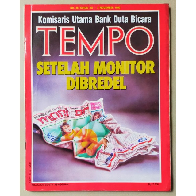 Majalah Tempo 3 November 1990 : Setelah Tabloid Monitor Dibredel