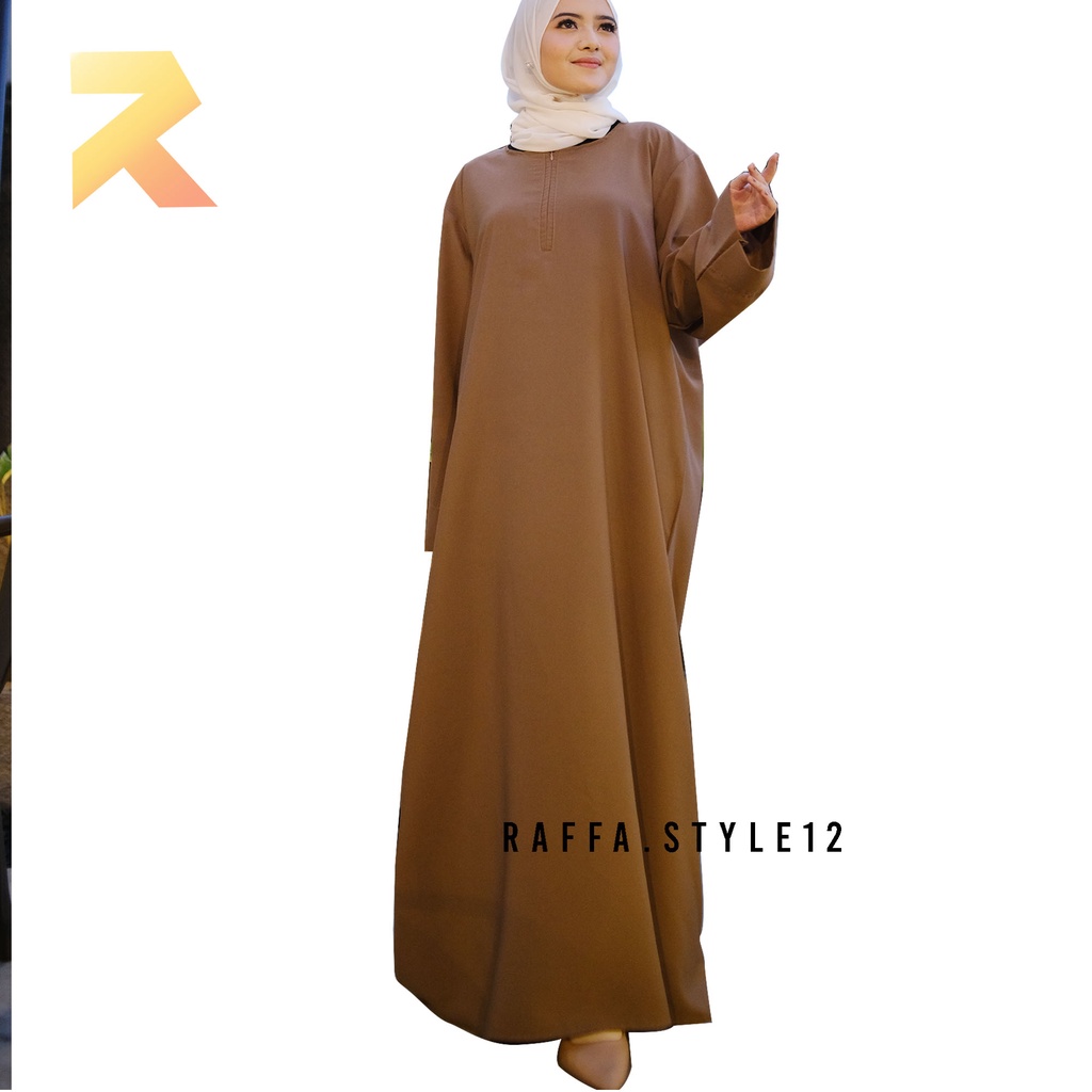 (BISA COD) ABAYA POLOS TURKI OVERSIZE / GAMIS KAJIAN WANITA UKURAN S M L XL XXL