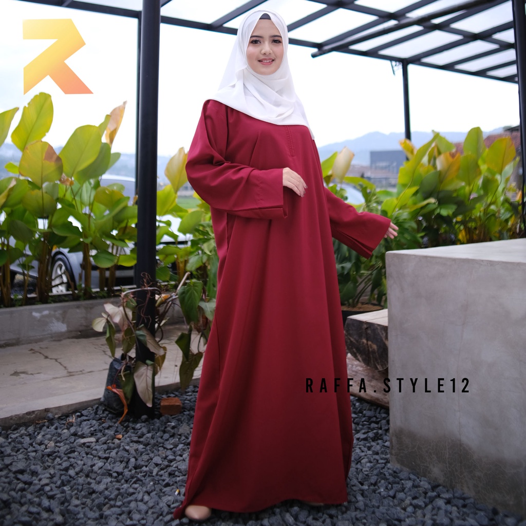 (BISA COD) ABAYA POLOS TURKI OVERSIZE / GAMIS KAJIAN WANITA UKURAN S M L XL XXL