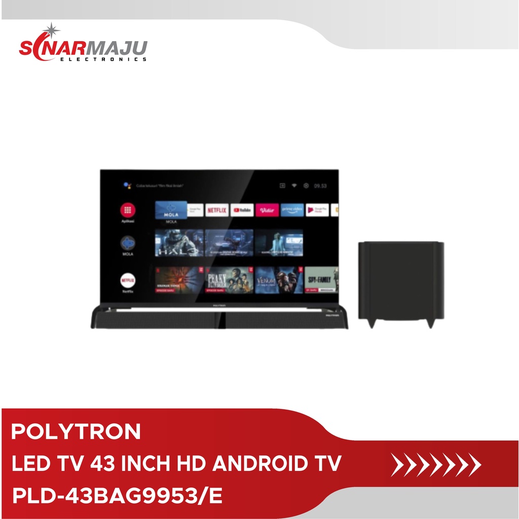 Polytron Android TV 43 Inch Cinemax Soundbar PLD-43BAG9953/E