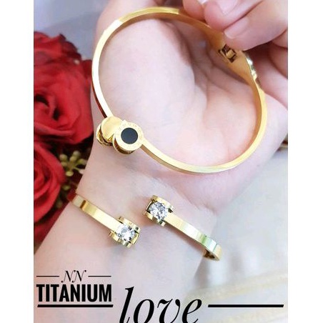 Gelang Bangle Titanium Permata Per Import 2303a4