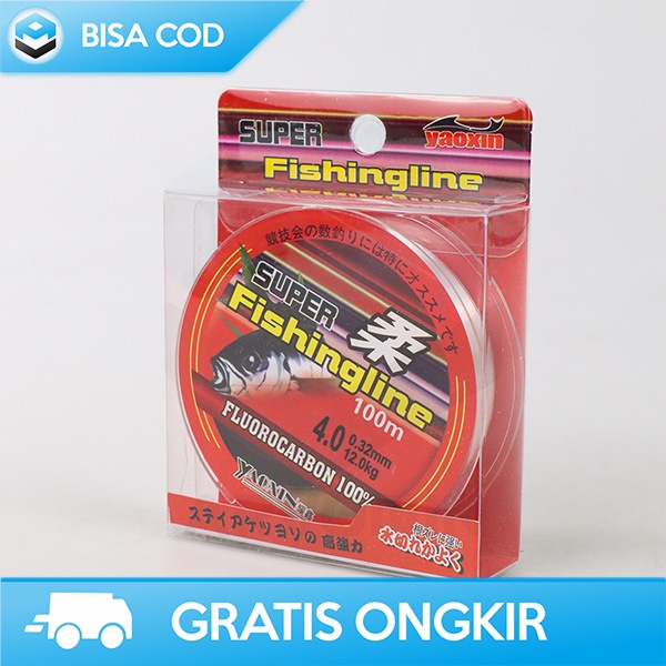 SENAR PANCING BAHAN FLUOROCARBON 4.0 TIDAK MUDAH PUTUS FISHINGLINE