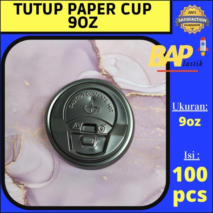 {{{{}}] Tutup Paper Cup 9 oz / Tutup Gelas Kopi / Tutup Gelas Teh