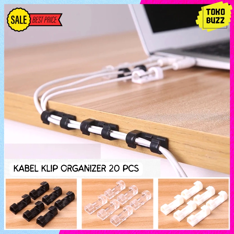 Kabel Klip Organizer 20 Pcs / Cable Clip Organizer AC-006