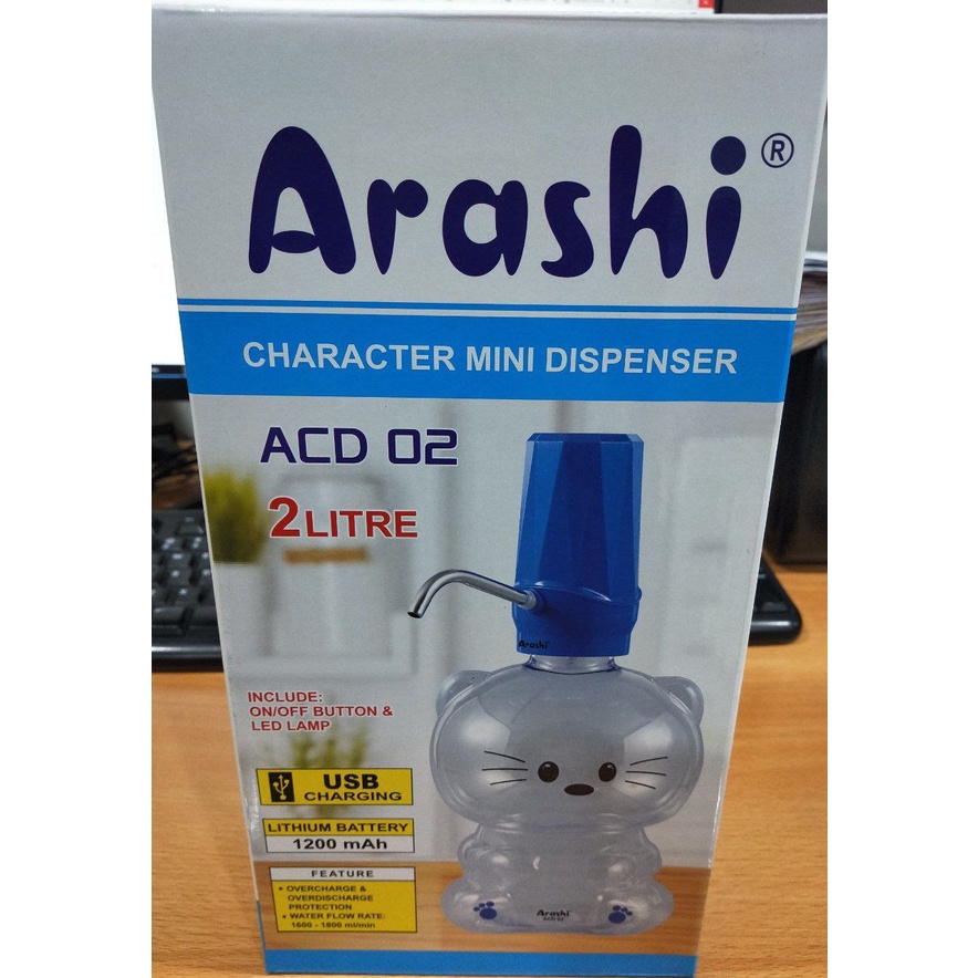 Dispenser Mini Portable Arashi ACD 02 Karakter / Galon Air Kecil 2L