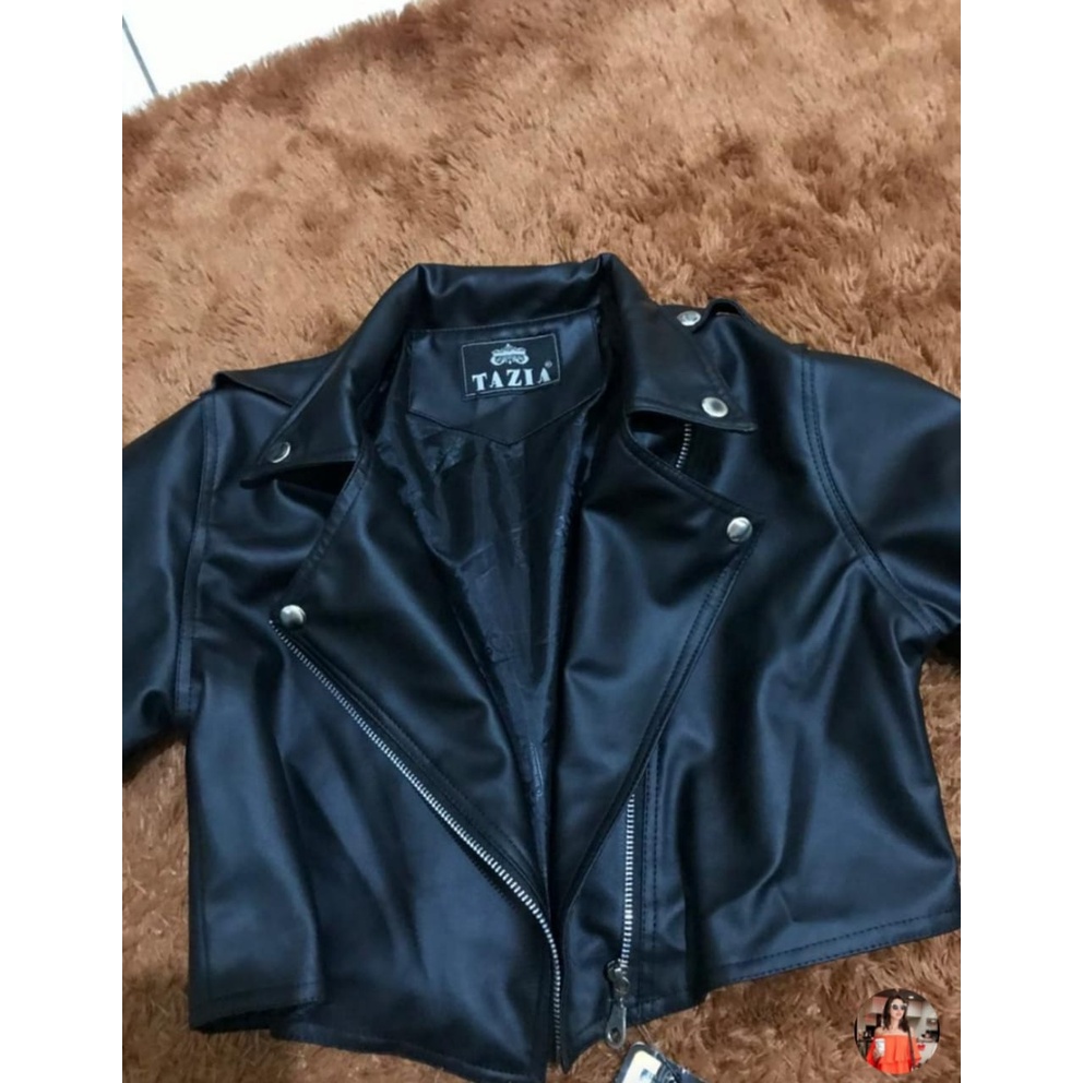 YASH-Jaket Kulit Wanita Crop Ootd Mamba Terlaris