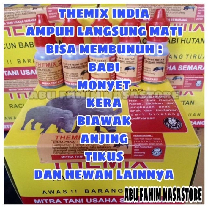 Ampuh THEMIX RACUN BABI HUTAN BOTOL / RACUN MONYET, KERA, BIAWAK,