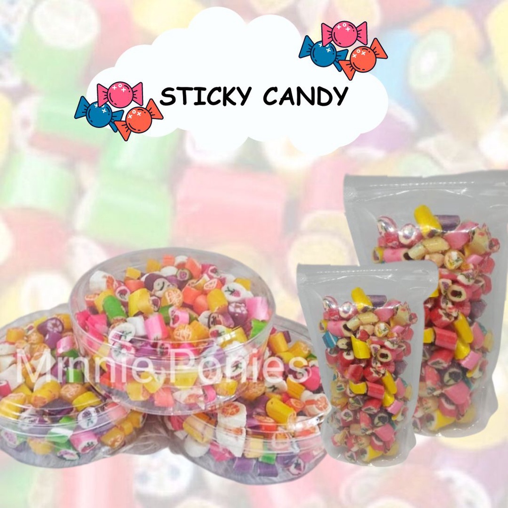 

STICKY ROLL CANDY PERMEN BUAH VIRAL / PARCEL HAMPERS LEBARAN / ROCK CANDY 250gram