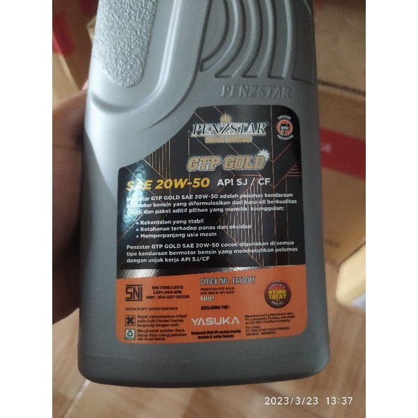 Oli Penzstar 20w50 API SJ/CF 1 Liter