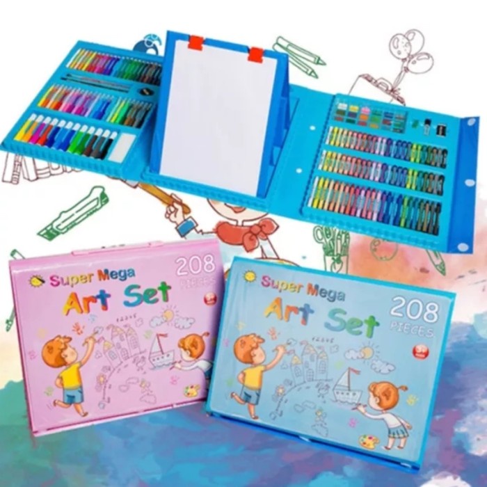 

Terlaris Crayon Anak Set 208 Pensil Warna Spidol