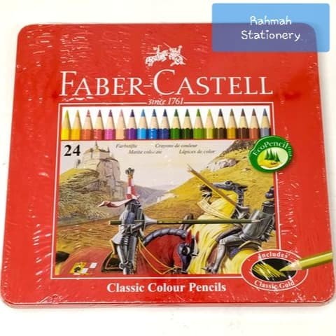 

Terlaris Faber-Castell Classic Colour Pencils Tin Case 24 / Pensil Warna 24