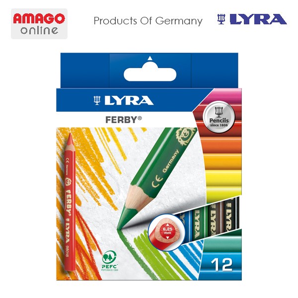 

Terlaris Lyra Ferby Lacquered - Color Pencil - Cardboard 12 Colors - 3621120