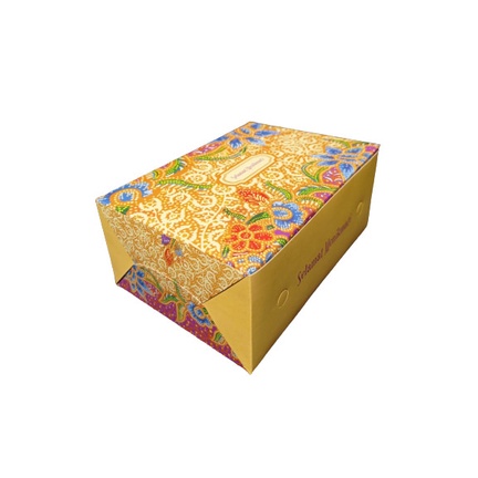 Terlaris Dus Snack / Box Snack Motif Batik Kuning Isi 100Pcs