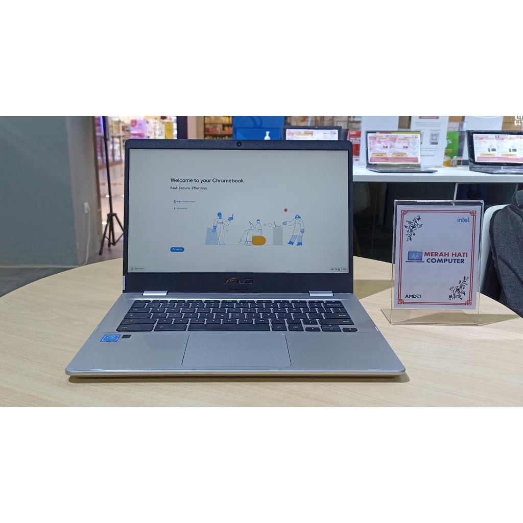 Laptop Murah ChromeBook ASUS  C424MA Intel N4020 4GB 256GB 14 FHD ChromeOS Original Terlaris