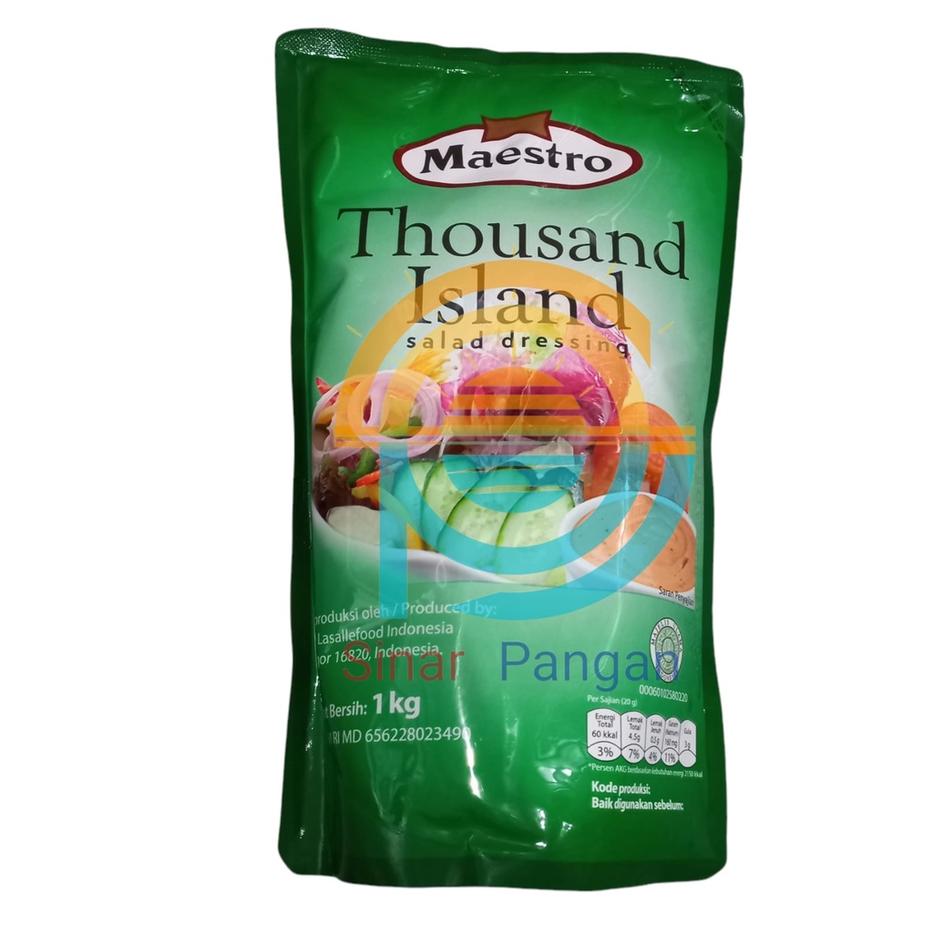 

Thousand Island Pouch 1kg Maestro / 1000 gr - Tanpa Lemak