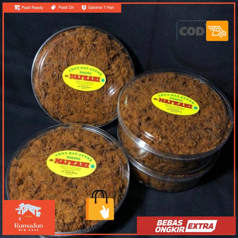 

Abon dan gepuk daging sapi nafkahi 150gr bandung toples