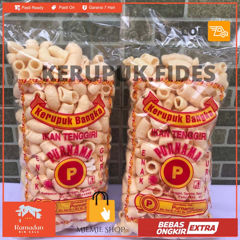 

Kerupuk Bangka PURNAMA Makaroni Rasa ORIGINAL BESAR - Gurih Enak Sedap
