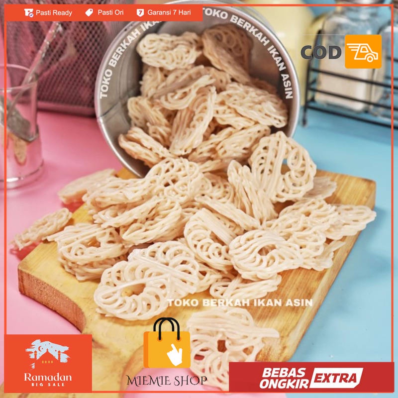 

Krupuk Ikan Mie Putih 500gr / Kerupuk Ikan Tenggiri Keriting - Kecil