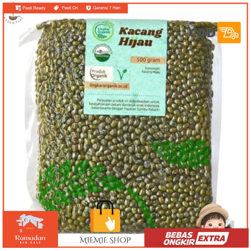 

Lingkar Organik Kacang Hijau 500gr - Kacang Hijau Organik