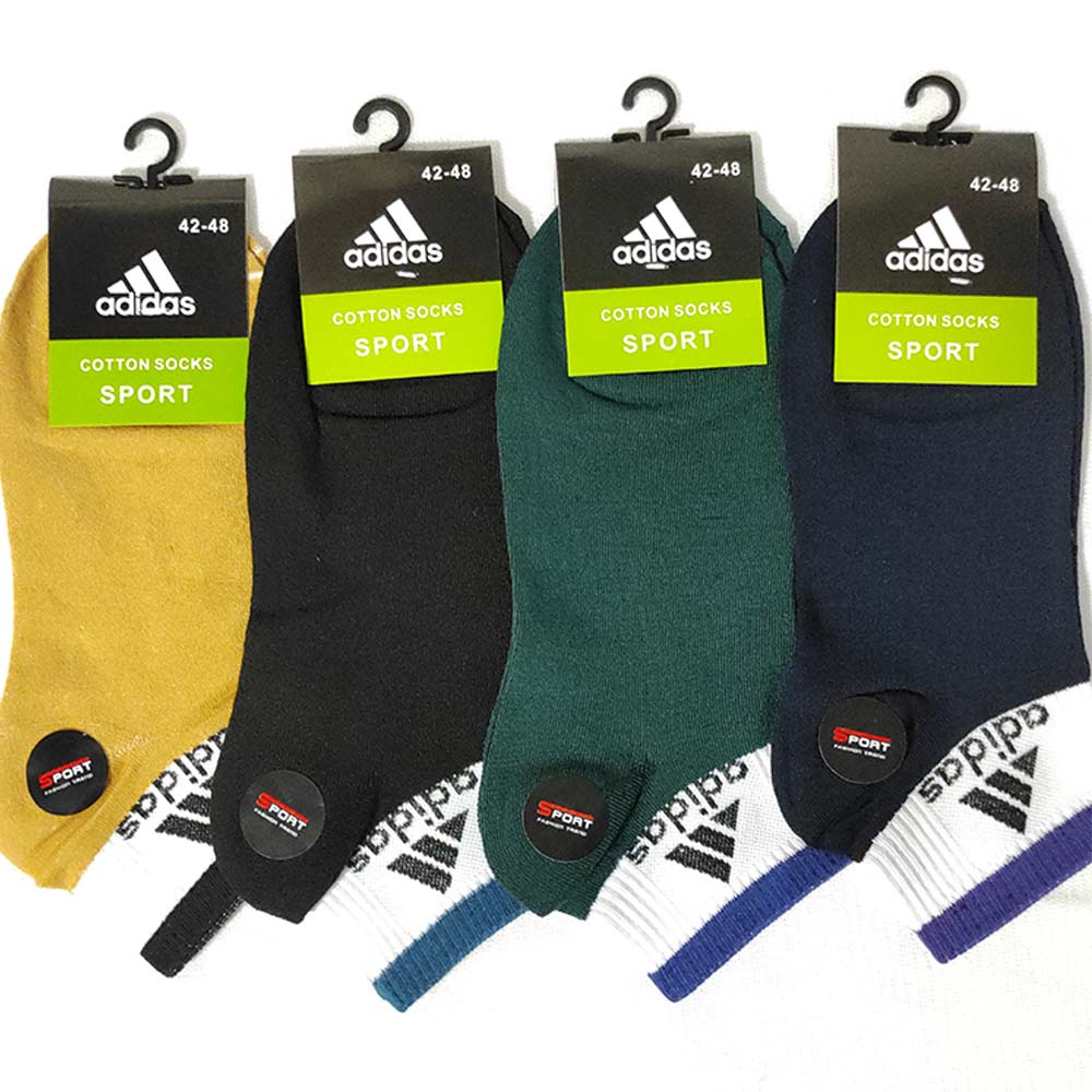 Kaos kaki sport mata kaki motif Adidas