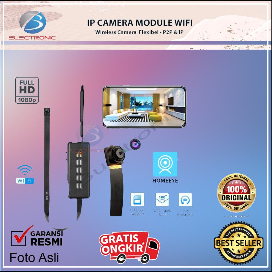 IP Camera Wireless Wifi / Ip 1080 Hidden Spy Camera Modul Video Kamera Module