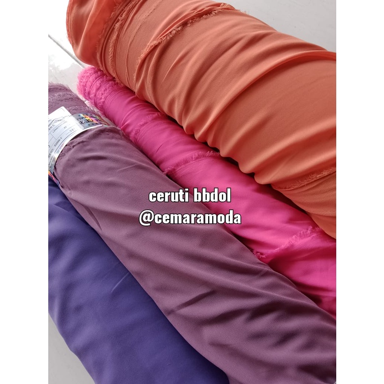 Kain Ceruti Babydoll Bahan PER 0.5meter / Ceruty Cerutty Cerutti Cerruti Seruty Seruti Baby Doll / kain gamis kerudung instant hijab instan jilbab pasminah segitiga Part2